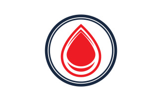 Blood drop icon logo template version v11
