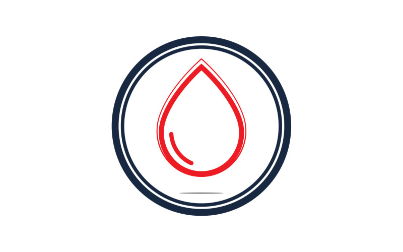 Blood drop icon logo template version v13 Logo Template