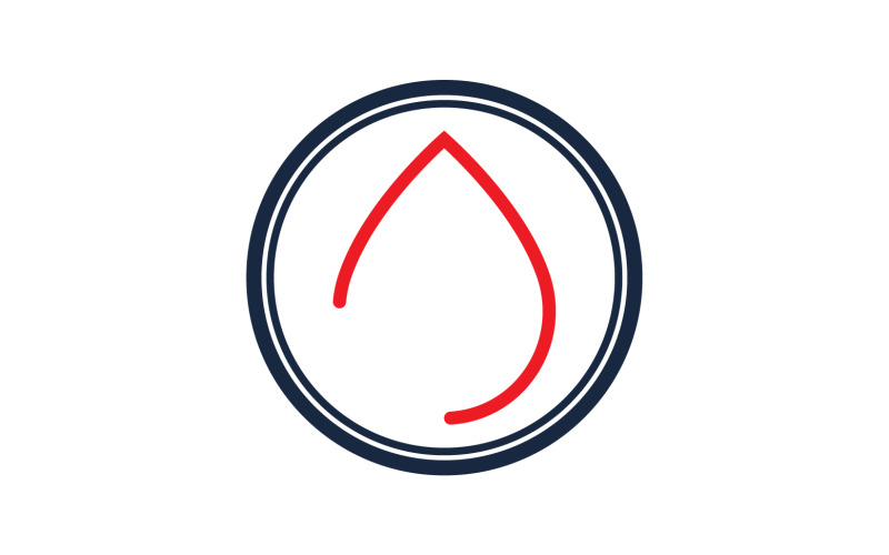 Blood drop icon logo template version v14 Logo Template