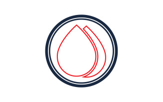 Blood drop icon logo template version v16