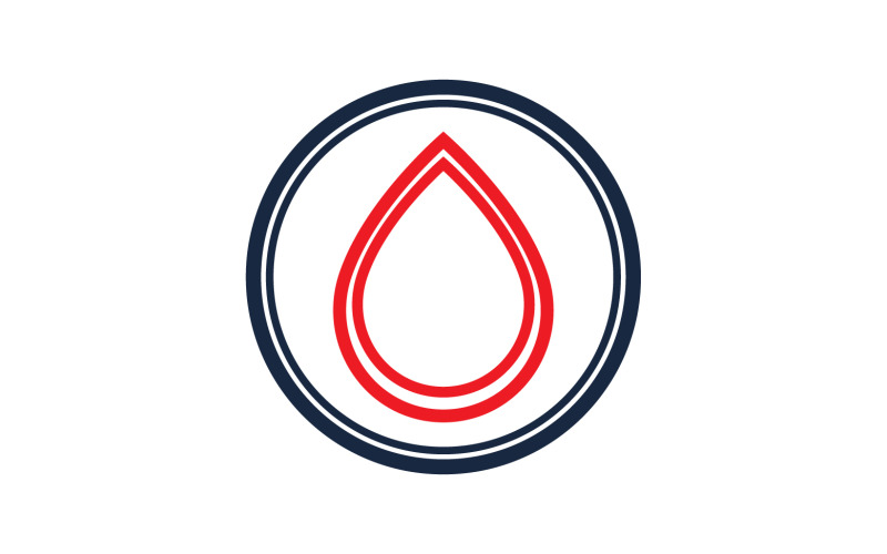 Blood drop icon logo template version v18 Logo Template