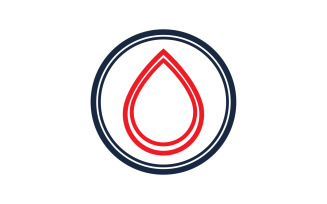 Blood drop icon logo template version v18