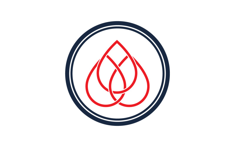 Blood drop icon logo template version v19 Logo Template