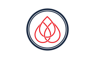 Blood drop icon logo template version v19