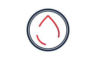 Blood drop icon logo template version v1