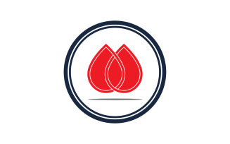 Blood drop icon logo template version v21