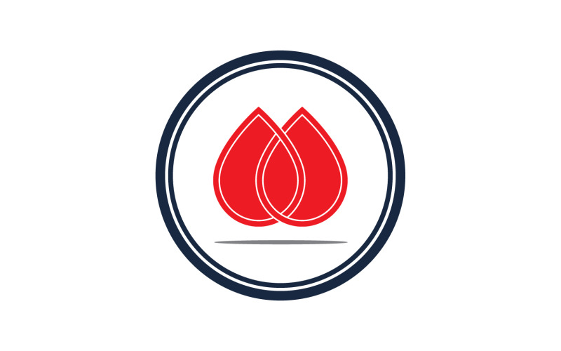 Blood drop icon logo template version v21 Logo Template