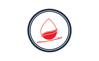Blood drop icon logo template version v23