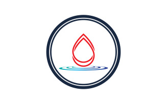 Blood drop icon logo template version v26