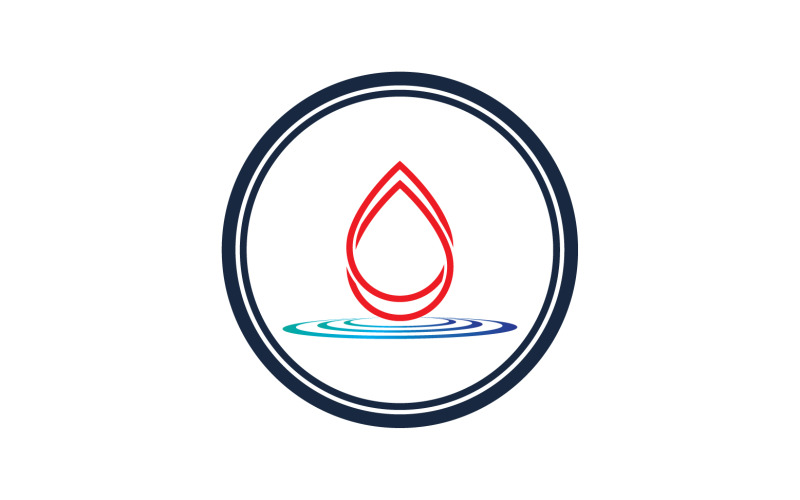 Blood drop icon logo template version v26 Logo Template