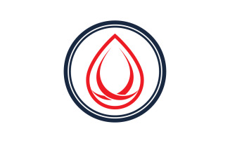 Blood drop icon logo template version v28