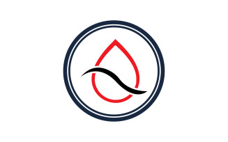 Blood drop icon logo template version v29