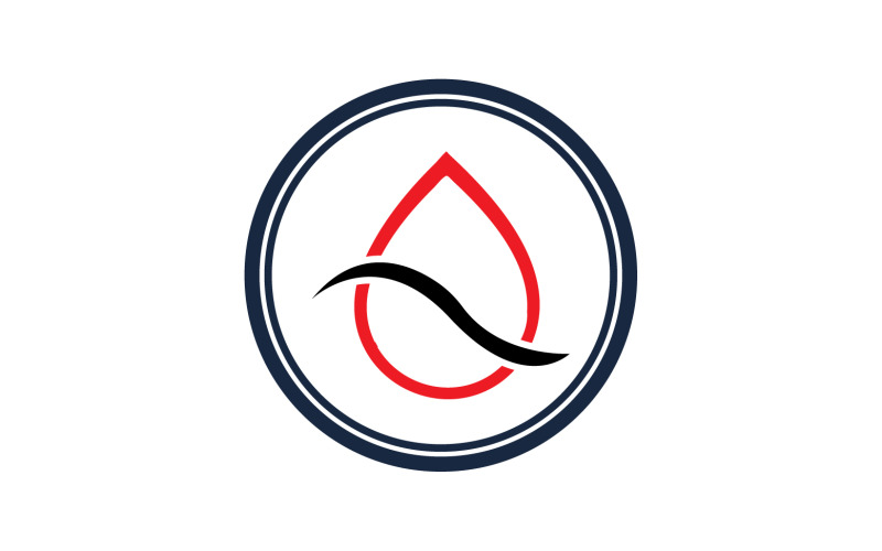 Blood drop icon logo template version v29 Logo Template