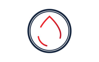 Blood drop icon logo template version v2