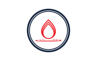 Blood drop icon logo template version v30