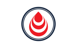 Blood drop icon logo template version v31