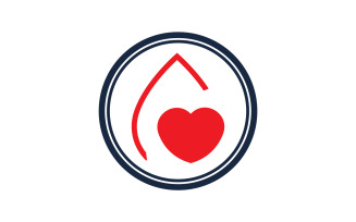 Blood drop icon logo template version v35