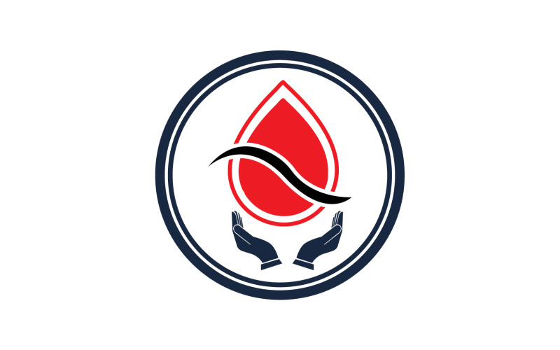 Blood drop icon logo template version v37 Logo Template