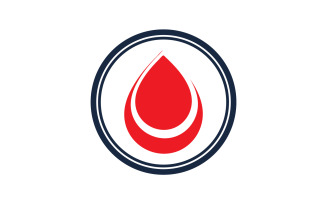 Blood drop icon logo template version v39