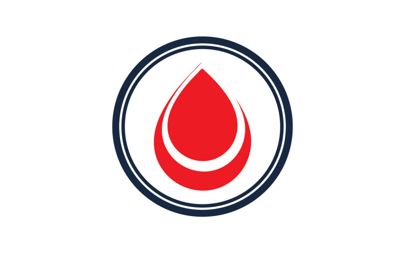 Blood drop icon logo template version v39 Logo Template