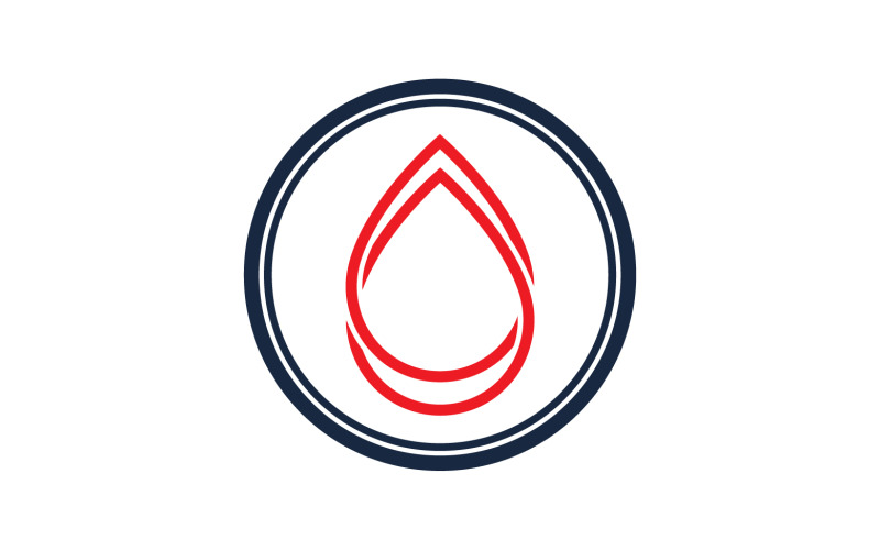 Blood drop icon logo template version v3 Logo Template
