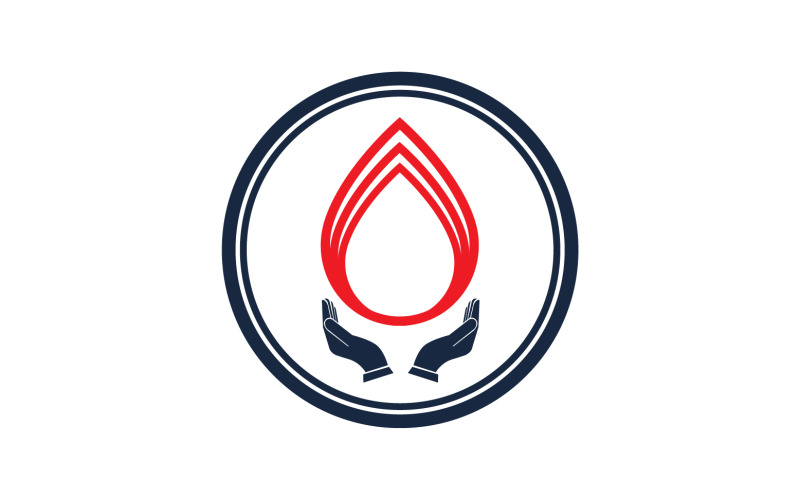 Blood drop icon logo template version v41 Logo Template