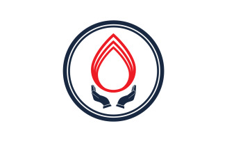 Blood drop icon logo template version v41