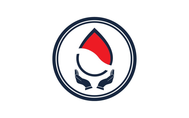 Blood drop icon logo template version v45 Logo Template