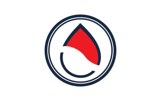 Blood drop icon logo template version v46