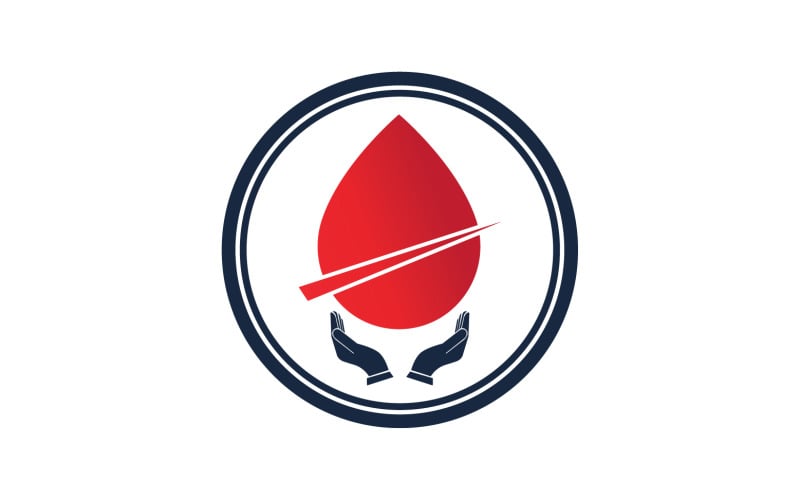 Blood drop icon logo template version v48 Logo Template