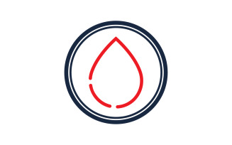 Blood drop icon logo template version v4