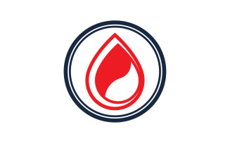 Blood drop icon logo template version v6