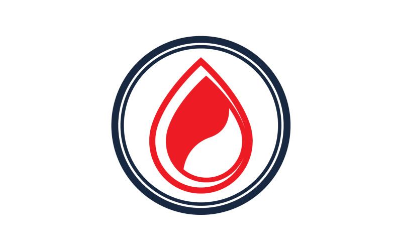 Blood drop icon logo template version v6 Logo Template