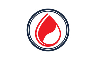 Blood drop icon logo template version v7