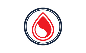 Blood drop icon logo template version v8