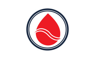 Blood drop icon logo template version v47