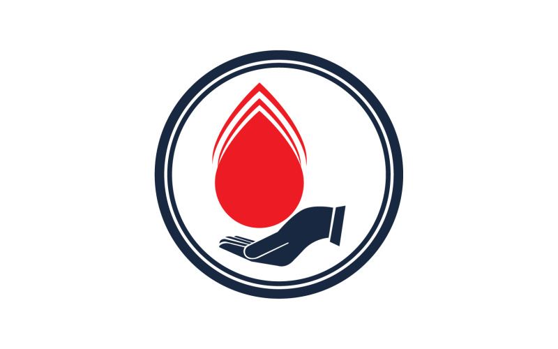 Blood drop icon logo template version v50 Logo Template