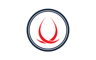 Blood drop icon logo template version v52