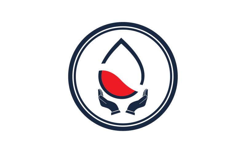 Blood drop icon logo template version v53 Logo Template