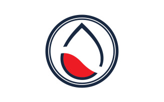 Blood drop icon logo template version v54