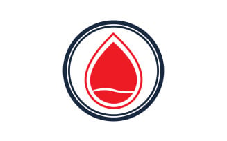Blood drop icon logo template version v55