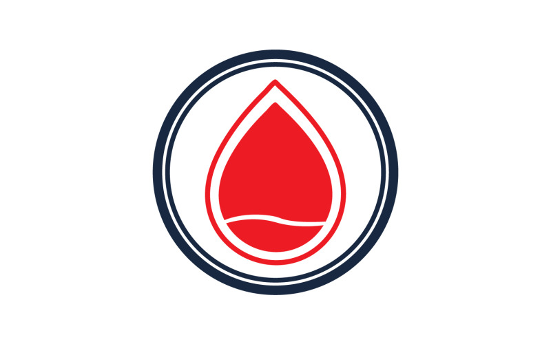 Blood drop icon logo template version v55 Logo Template