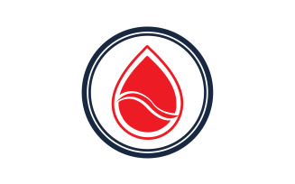 Blood drop icon logo template version v56