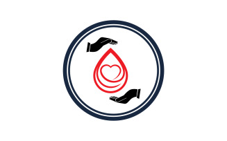 Blood drop icon logo template version v57