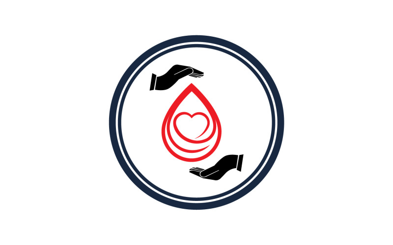 Blood drop icon logo template version v57 Logo Template