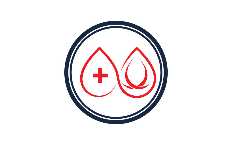 Blood drop icon logo template version v59 Logo Template