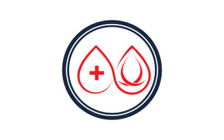 Blood drop icon logo template version v59