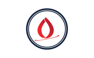 Blood drop icon logo template version v62