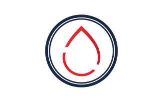 Blood drop icon logo template version v64