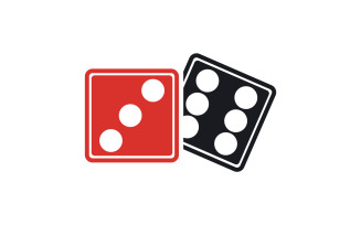 Dice game poxer logo icon template version v11